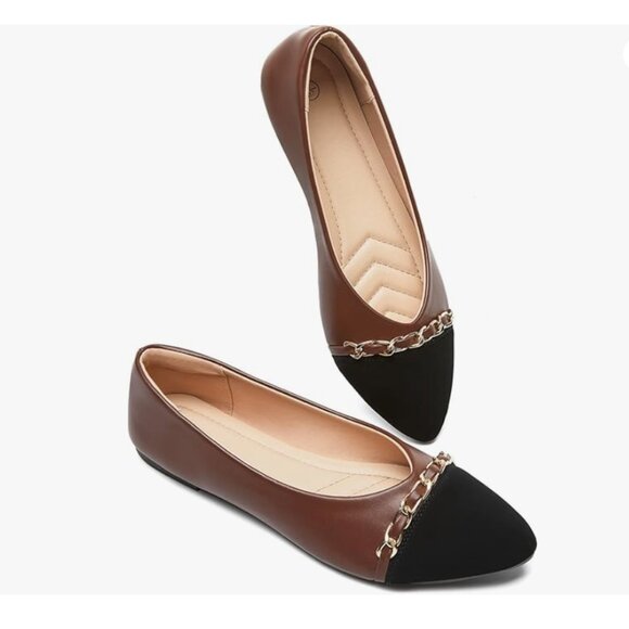 Women's Black Flats Shoes - Picture 4 of 9